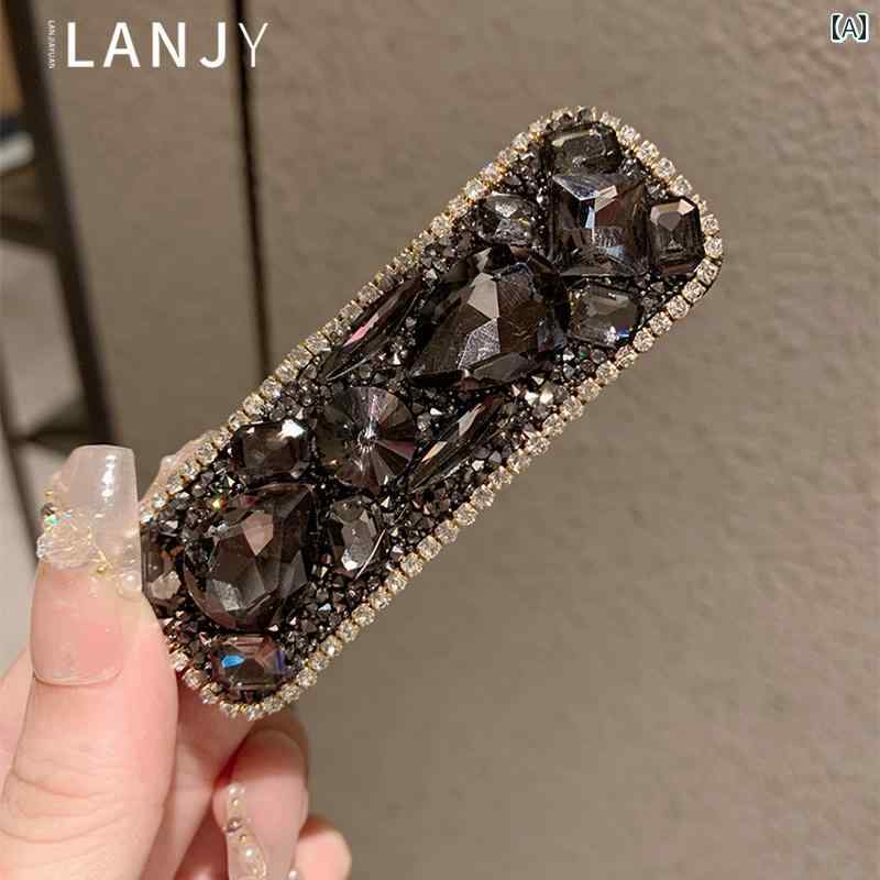 レディース ヘアアクセサリー 髪飾り 大人 フェミニン ヘアピン クリップ グレー ...