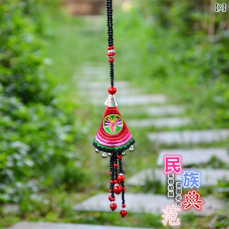 ネックレス エスニック ボヘミアン 刺繍 セーター チェーン ロング レトロ レディース アクセサリー ビーズ 伝統 金魚