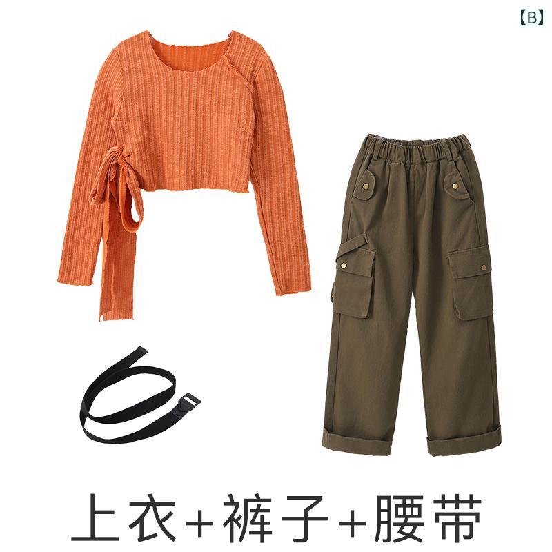 子供服 女の子 シャツ パンツ セット コスチューム 衣装 ヒップホップ ストリート...