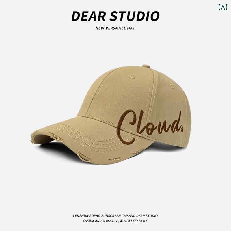 レディース キャップ 帽子 夏 ダメージ加工 UV対策 調節可能 小顔効果 カジュアル おしゃれ かわいい 韓国 通気性 快適 スポーツ 外出 イベント フェス レジャー アウトドア 旅行 普段使い使い