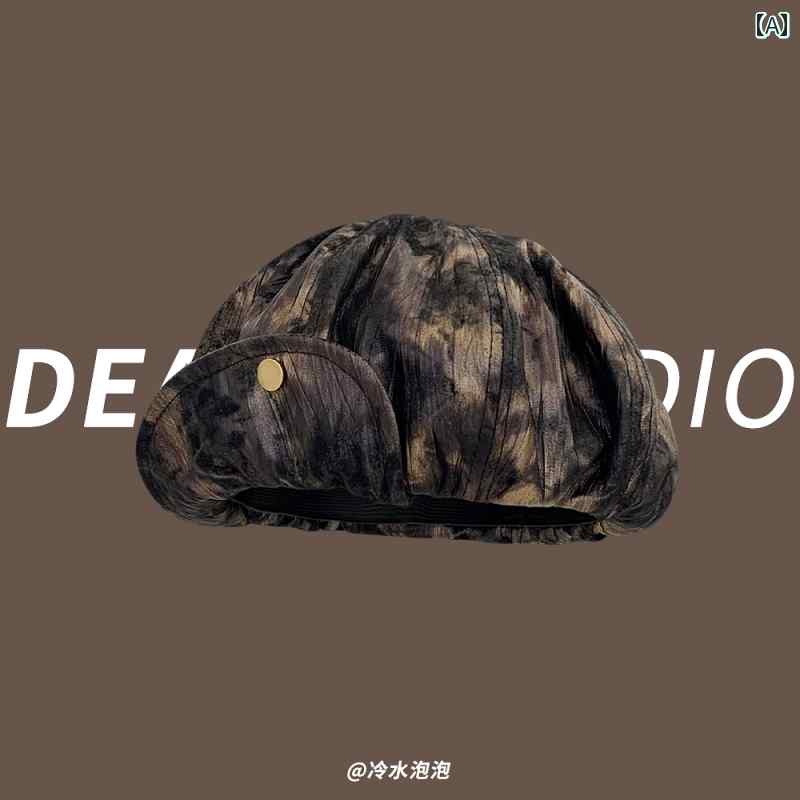 キャスケット帽 ベレー帽 レディース オールシーズン コーデ 八角形 ユニーク レトロ 帽子 ファッション キャップ 個性(4)