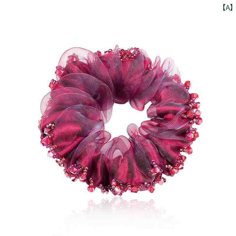 シュシュ ヘアゴム 髪飾り ヘアアクセサリー ポニーテール アップヘア まめ髪 おしゃれ エレガント ギフト レディース ファッション小物