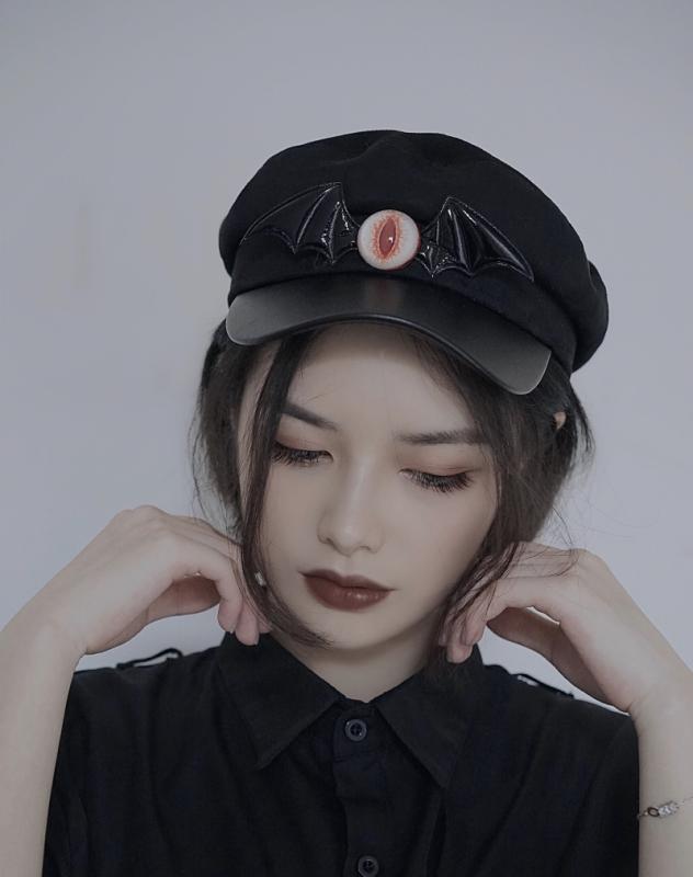 帽子 装飾品 アクセサリー ゴスロリ 小物 個性派 サブカル パンク ダーク 目玉 キャスケット