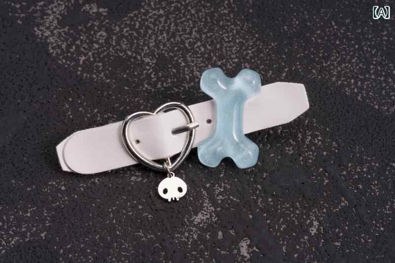 レディース ヘアアクセサリー 骨 ハート ドクロ スカル モチーフ ヘアクリップ ヘアピン 個性 ユニーク ポップカルチャー サブカル