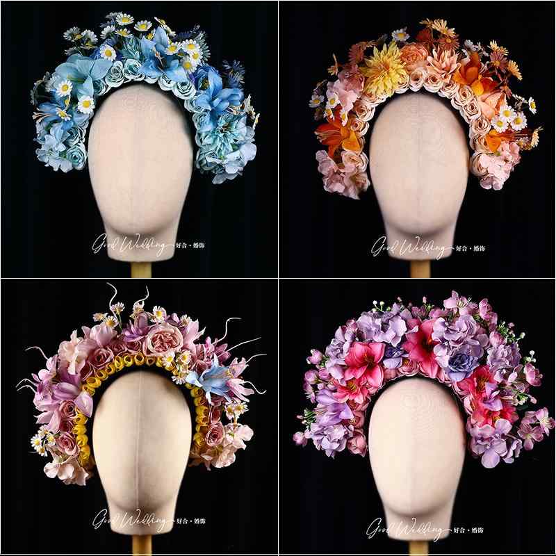 カチューシャ ヘアバンド レディース おしゃれ ファッション チャイナ風 レトロ 衣装 写真 頭飾り 花 小道具 アクセサリー フラワー 華やか ブライダル