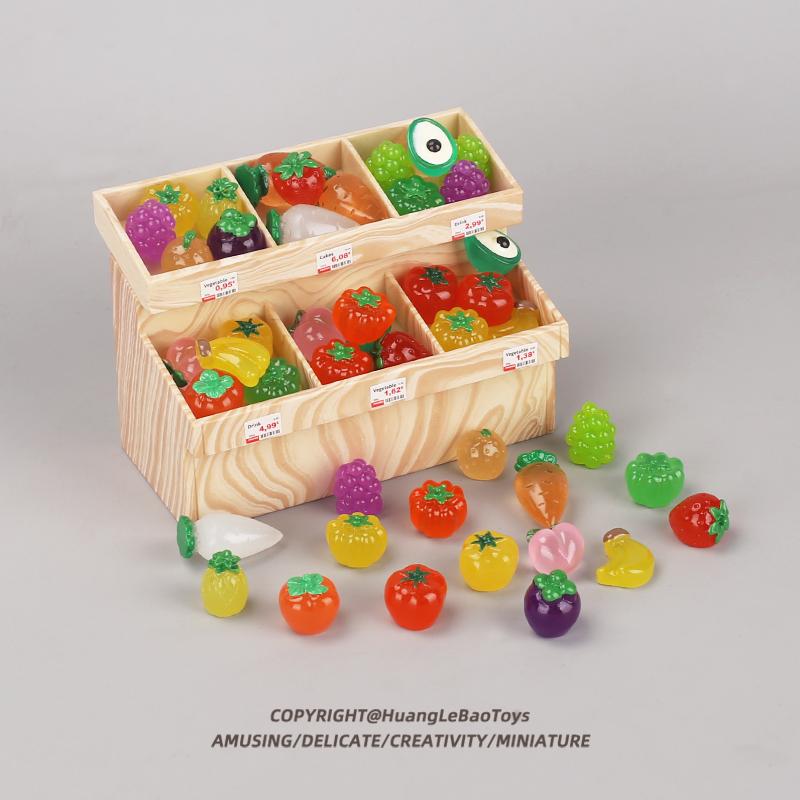 ミニチュア 発光 果物 野菜 ラック フルーツ シミュレーション 食品 模型 特区 ブドウ 桃 子供 おまま おもちゃ かわいい