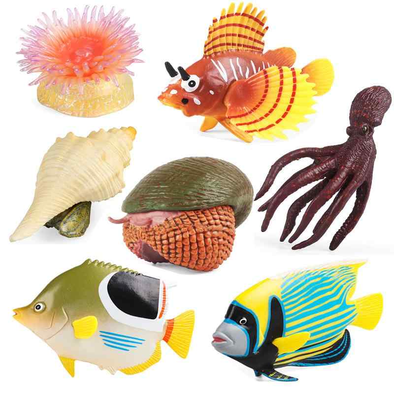 イソギンチャク タコ 海洋生物 フィギュア 模型 おもちゃ ホビー 人形 コレクション インテリア ミニチュア リアル 子供 教育 ギフト チック