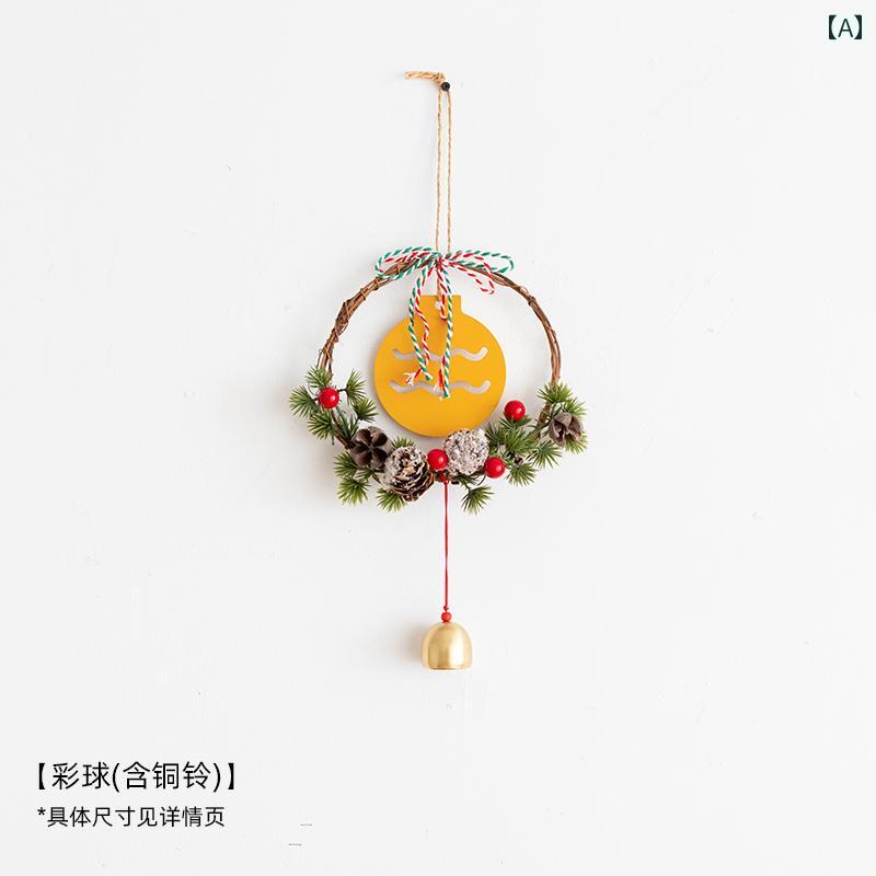 クリスマスリース クリスマス シーズン サークルツリー 装飾 小さめ 吊り下げ 壁掛け