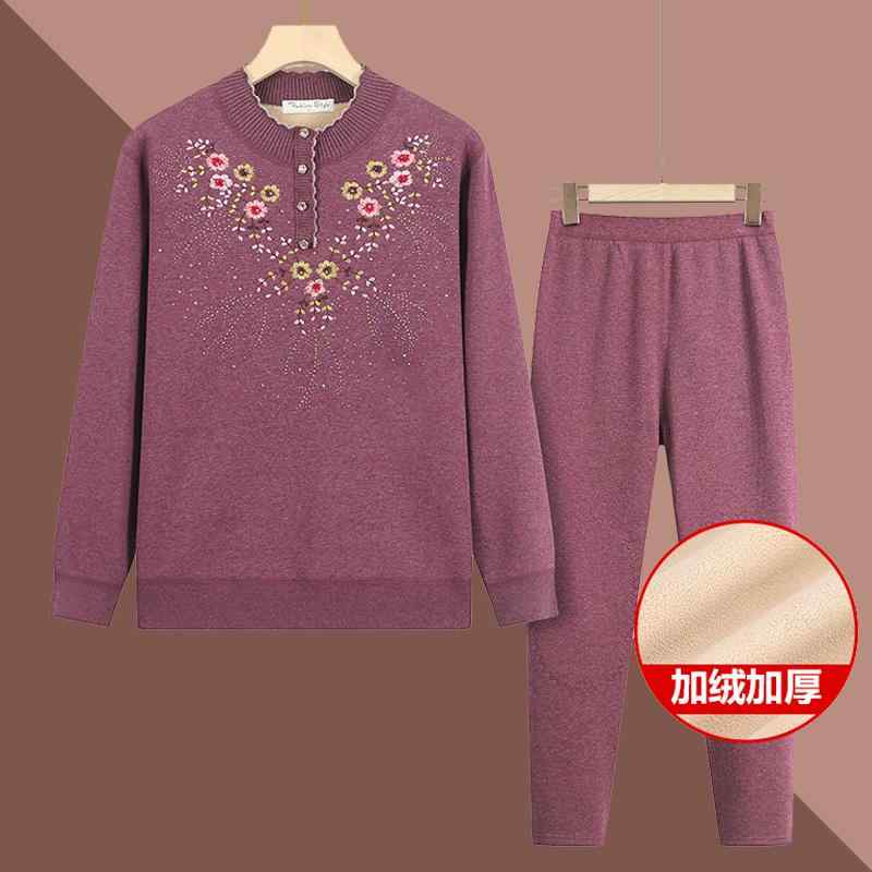 レディース 冬 防寒 下着 セット プルオーバー セーター ボトム シャツ 厚手 秋服 長ズボン 裏起毛