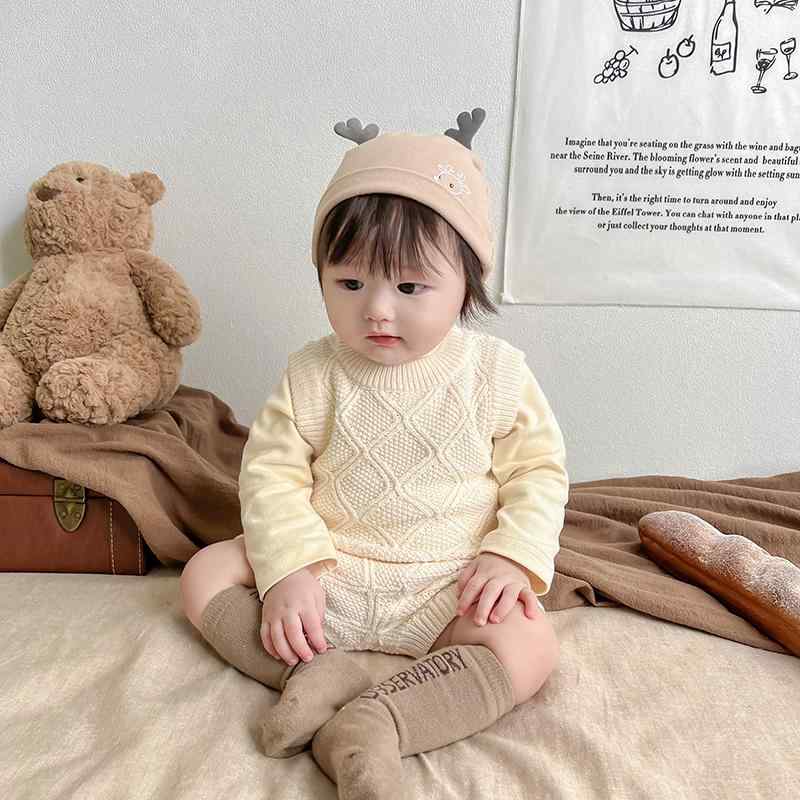 ベビー服 ニット ベスト パンツ セットアップ ユニセックス 秋冬 かわいい キュート ギフト 子供服