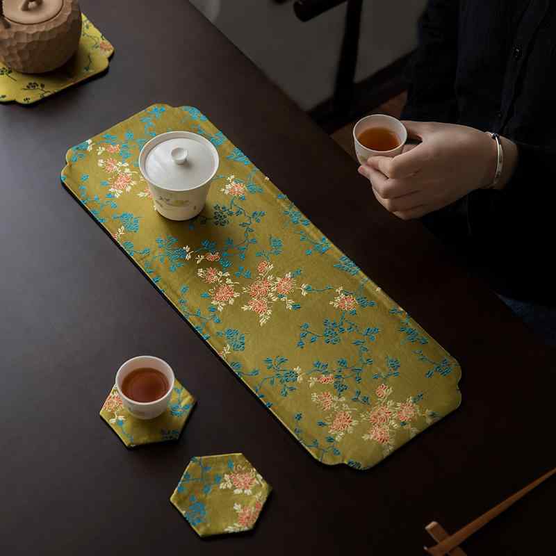 ティーマット インテリア テーブルクロス ランチョンマット 卓上 シート 雑貨 茶道具 装飾品 配膳品 テ..