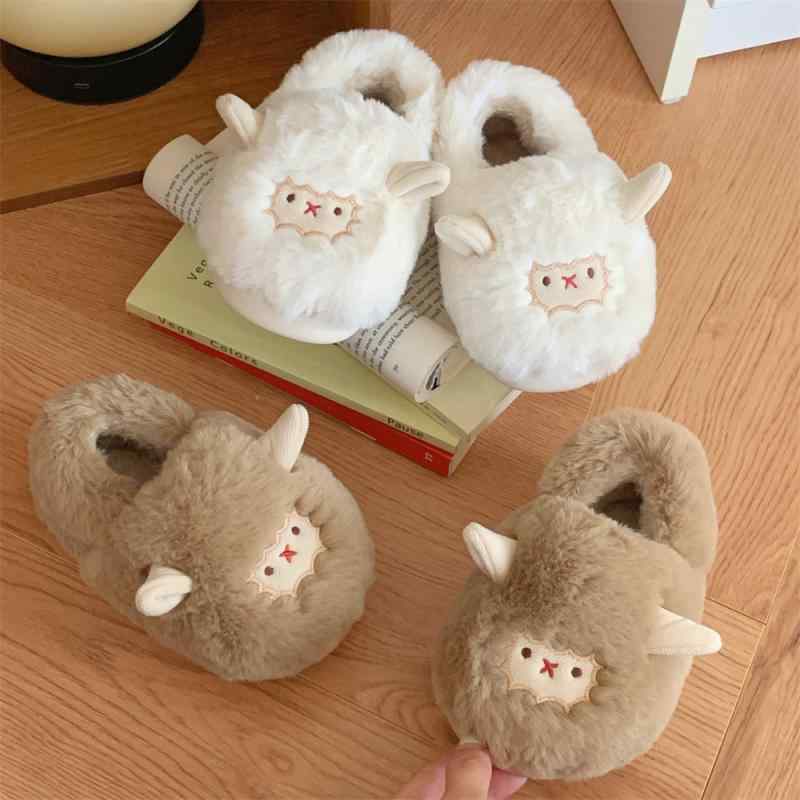 スリッパ ルームサンダル ホームシューズ 冬 コットン ラウンドトゥ 子供 親子 かわいい 滑りにくい 保温性 屋内