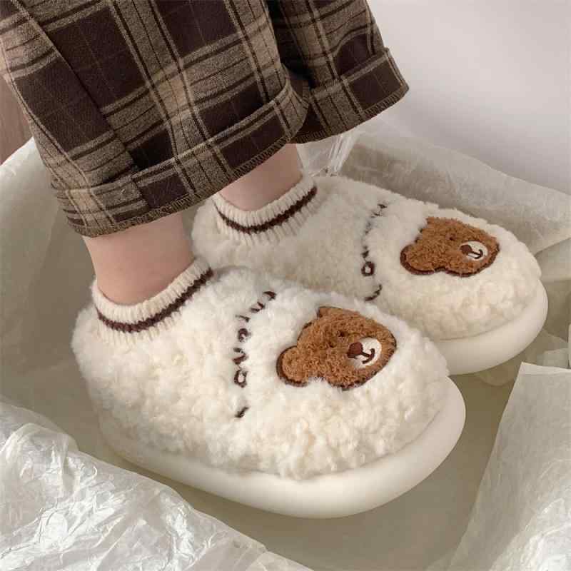 スリッパ サンダル もこもこ 冬 コットン 韓国 レディース メンズ 親子 かわいい 保温 滑りにくい 室内 PVC