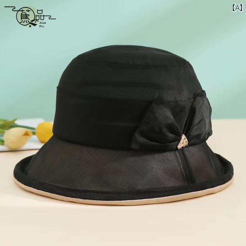 帽子 ハット 日焼け防止 UVカット シック 上品 お食事 ショッピング アウトドア おしゃれ レトロ レディース ファッション小物