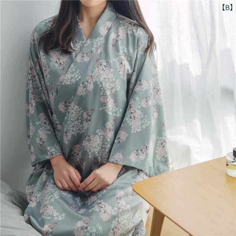 パジャマ レディース ルームウェア 寝間着 秋 中国風 セクシー 長袖 甘くて かわいい 赤 レトロ ネグリジェ 着物