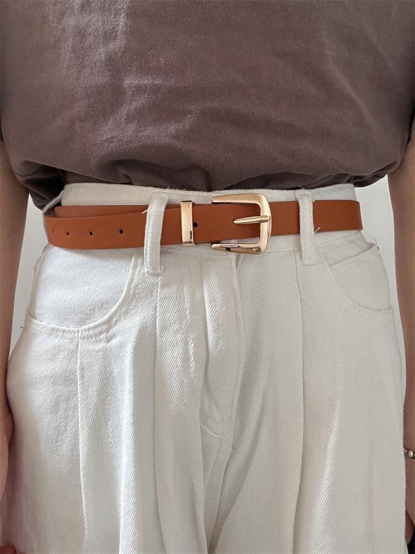 ベルト レトロ ファッションメタル スクエアバックル ベルト イン ジーンズ パンツ 黒 細かい 装飾