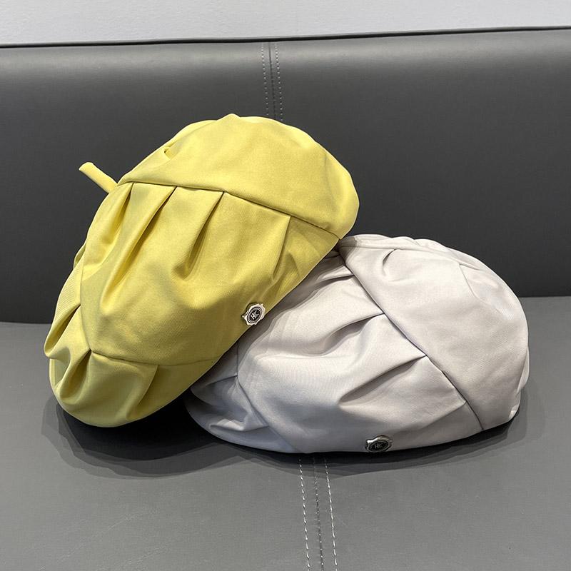 ベレー帽 帽子 プリーツ 薄手 レディース 画家 かぼちゃ ドームハット 春夏 個性 アート象徴 ハット