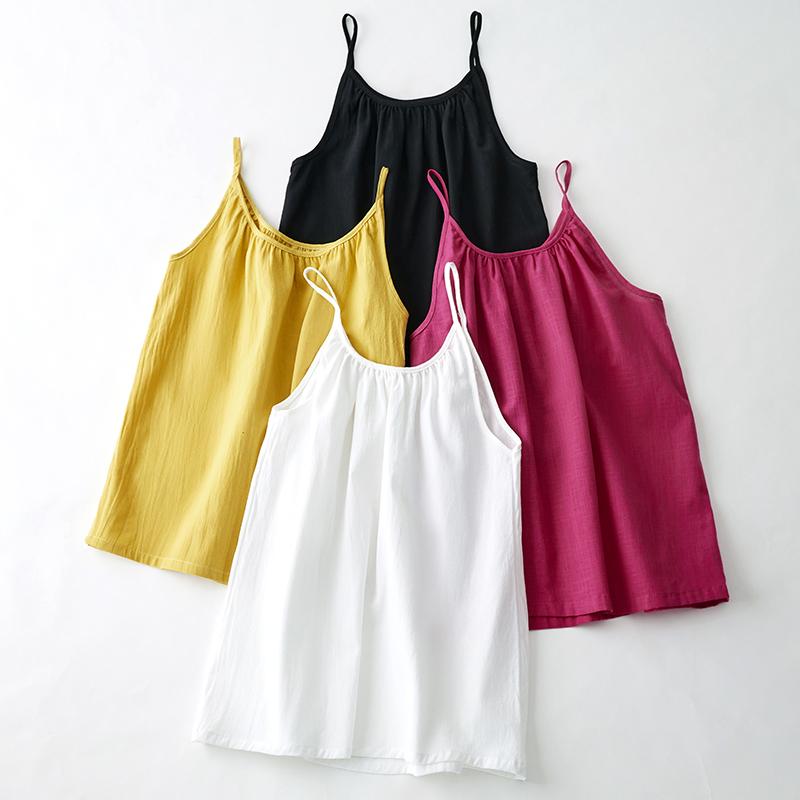 レディース キャミソール 夏 4 スモール スリング ベース 無地 アウター カジュアル