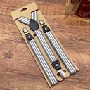 サスペンダー 吊りバンド バックル 黒 レディース Y字型 ズボン クリップ 花婿 英国 ベルト メンズ レトロ 韓国 ショルダーストラップ 3クリップ