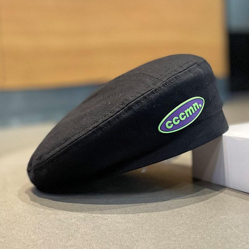 帽子 レディース 秋冬 ベレー帽 英国 レトロ 韓国 ラベル レター 画家帽子