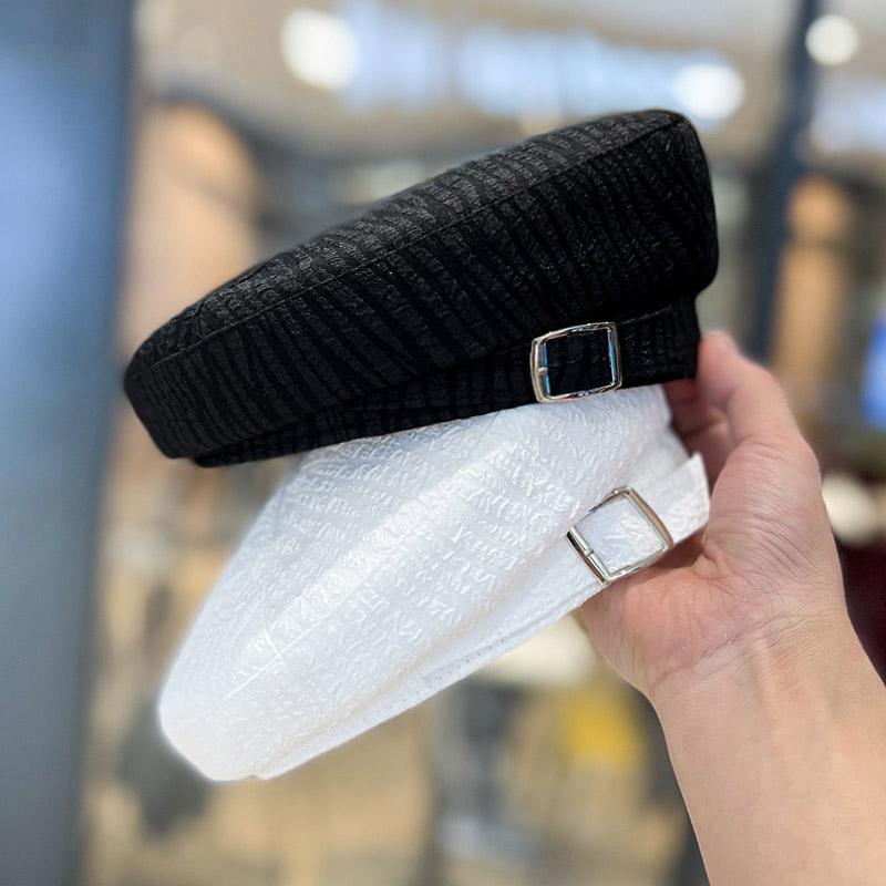 ベレー帽 かわいい 帽子 韓国 メタル バックル レディース 秋冬 ファッション 英国 レトロ 画家