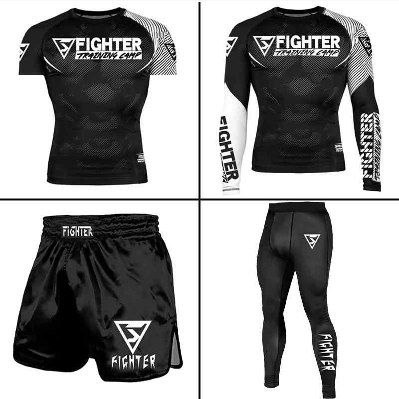 Tシャツ タイツ ボクサーパンツ 4点セット 圧縮パンツ ボクシングウェア トレーニングウェア ジム スポーツウェア メンズ