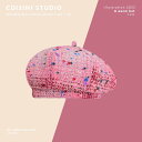 キャスケット 韓国 秋冬 レディース ピンク ベレー帽 女の子 画家帽子 小顔