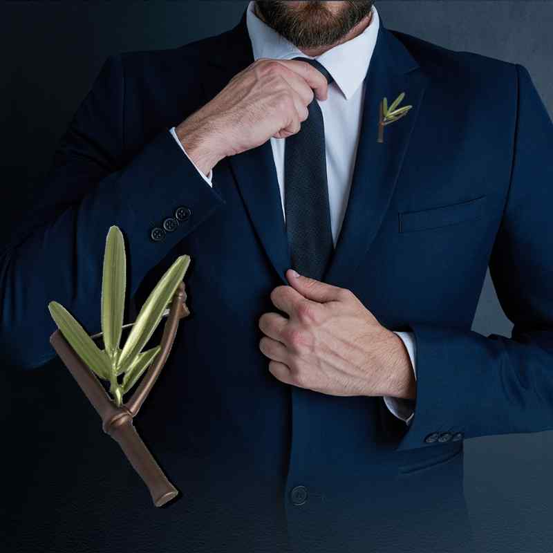 ピン 竹 スーツ ブローチ バンブーメンズ レディース コサージュ ファッション