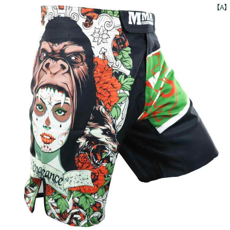 セキュアデポのボクシング パンツ ファイティング ショーツ 格闘技 ショーツ メンズ レディース UFC 総合 格闘技 トレーニング ムエタイ ボクシング パンツ 柔術｜アングル2