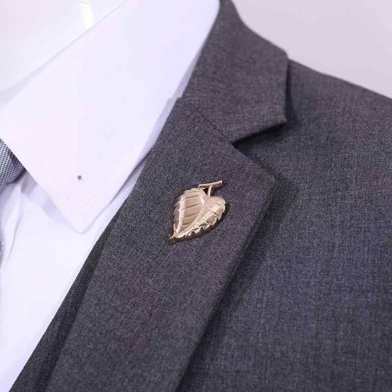 ブローチ センス 立体 リーフ メンズ レディース シャツ 襟 ラブリーフ ピン カラー ピン バックル ア..