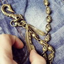 パンク 銅 金属 ウエスト チェーン アクセサリー メンズ ヒップ ホップ スカルジーンズ パンツ チェーン チェーン 財布チェーン