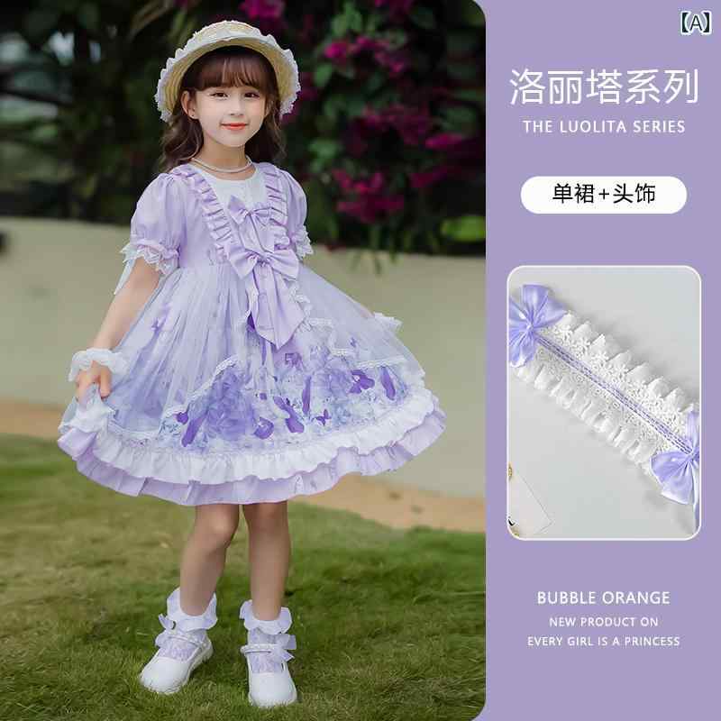 ドレス 女の子 ロリータ プリンセス ドレス 夏 子供 ロリータスカート 女の子 夏 ドレス