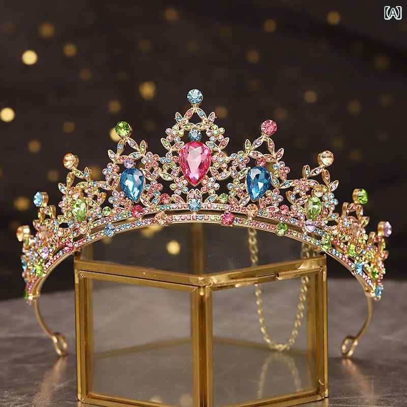 ティアラ ヘアアクセサリー 髪飾り プリンセス 誕生日 カチューシャ イベント パーティー かわいい 韓..