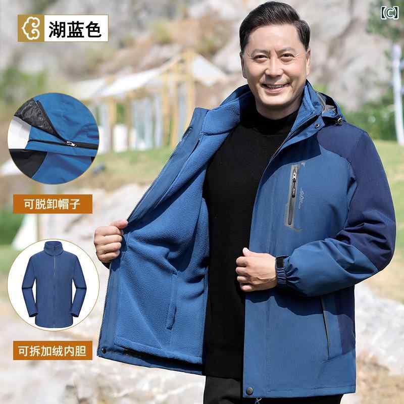 冬 おじいちゃん ジャケット メンズ シニア ファッション アウター ウェア アウトドア レジャー 大きめサイズ 取り外し可能フード ジッパー 暖かい 防寒 防風 複数ポケット ジッパーポケット secure-depo-10444419 セキュアデポ サンプル画像3