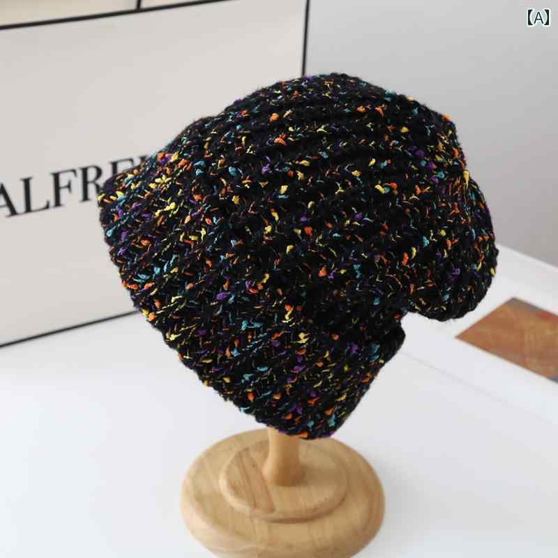 Knit Hat - 帽子 秋冬 レディース 暖かい ニット帽 ハット おしゃれ カラフル ファッション カジュアル アウトドア 防寒 旅行 レジャー
