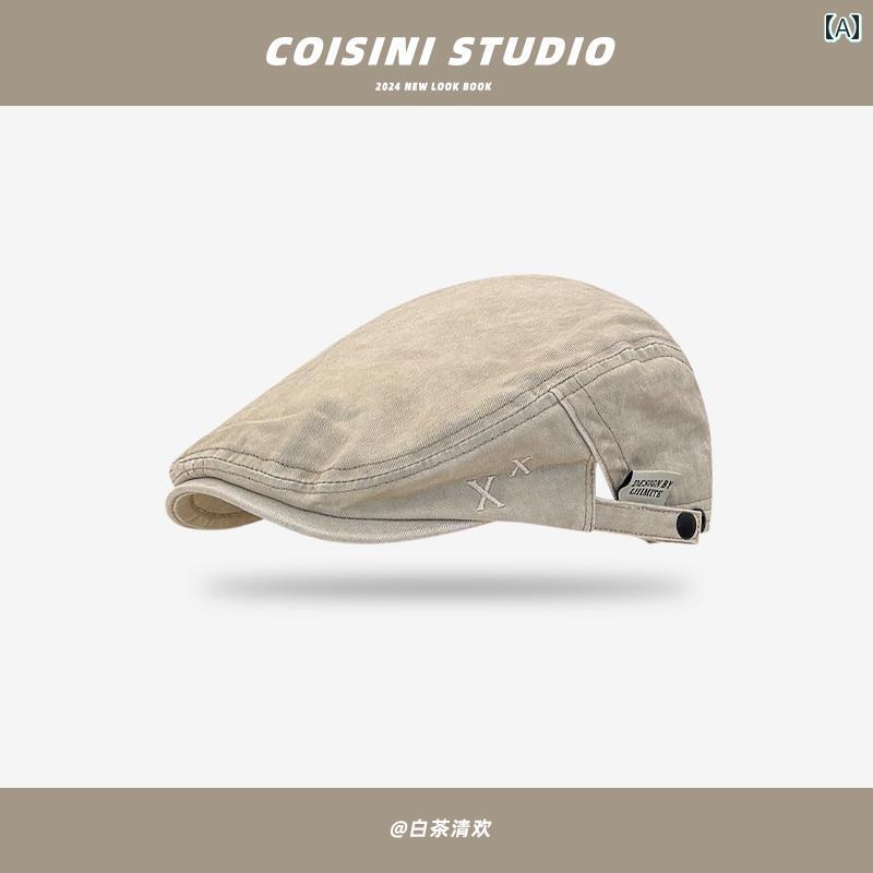 Newsboy Cap - ハンチング帽 レディース 女の子 ピンク 帽子 夏 メンズ キャスケット キャップ 小顔効果 ユニセックス シンプル ファッション
