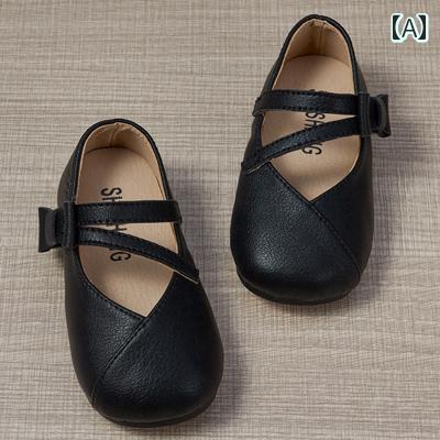 ベビー キッズ シューズ ソフト レザー 滑りにくい キック防止 バッグスキン 女の子 プリンセス 幼児 ..