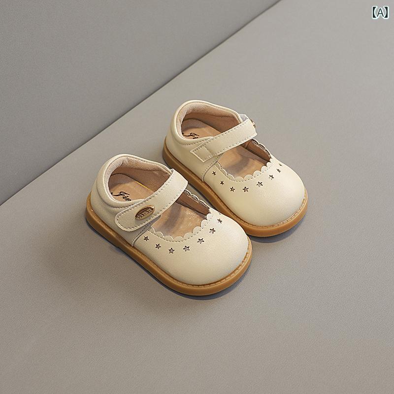 ベビー キッズ シューズ ソフト レザー 女の子 プリンセス 滑りにくい フォーマル エレガント 幼児 ソフトソール 子供 革靴 靴