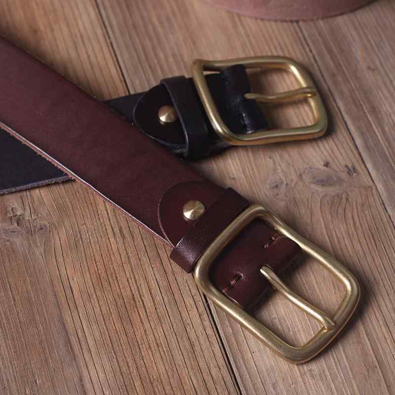 牛革 ベルト メンズ 革 レトロ カジュアル最上層 牛革 ベルト ピン バックル ズボン ベルト カジュアル