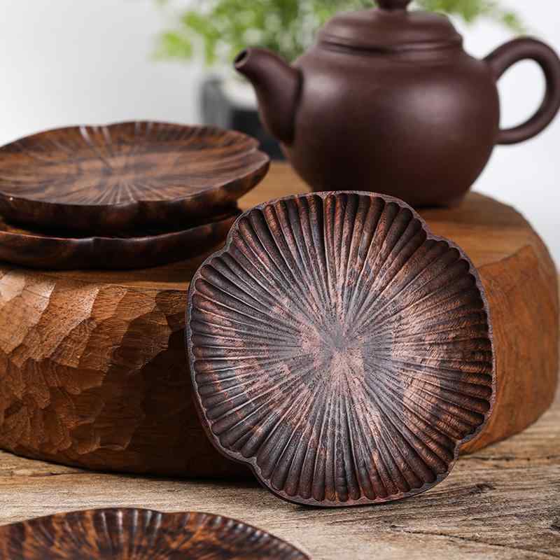 四つ葉のクローバー コースター 茶道 木 耐久性 断熱 パッド 豪華感 インテリア レトロ シンプル 上品