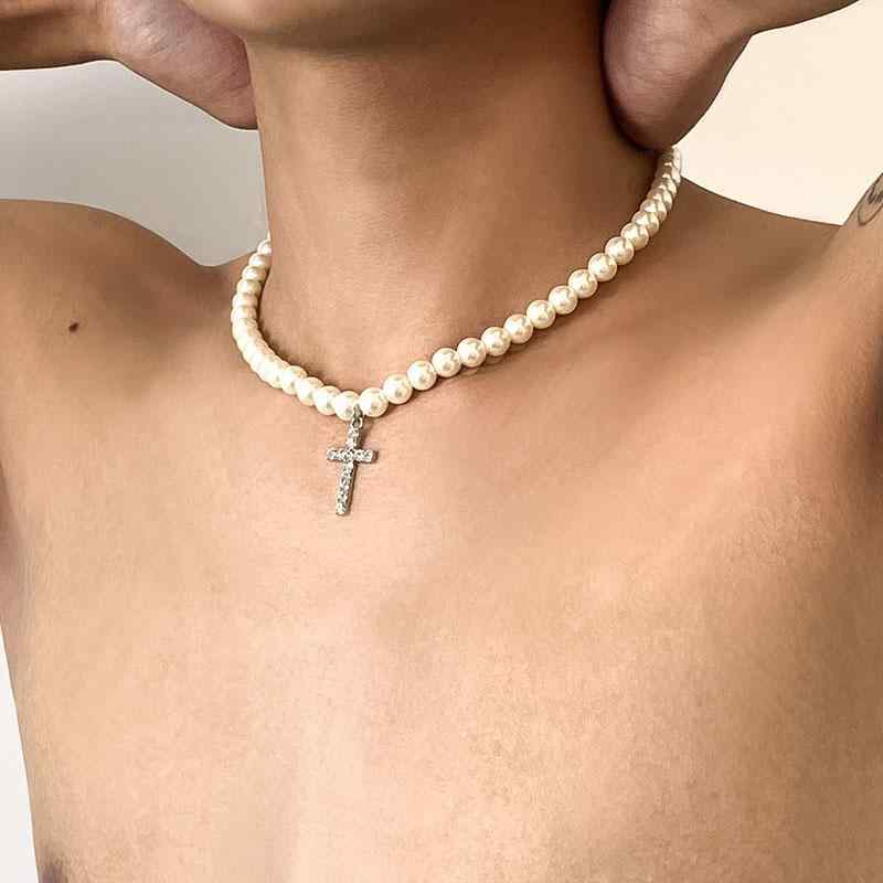 メンズ レディース パール ネックレス アクセサリー おしゃれ きれい 豪華感 煌びやか デート ペア イベント フェス フォーマル ダンス コスチューム ステージ 衣装 映え