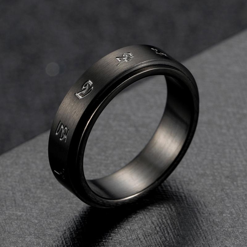 アクセサリー かっこいい メンズ リング 指輪 レトロ チタン レディース ファッション 仏教 エスニック