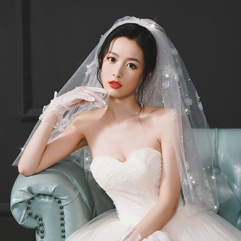 ウェディングベール ブライダル 結婚式 エレガント 花嫁 フェアリー 写真撮影 SNS映え 綺麗 小道具 シ..