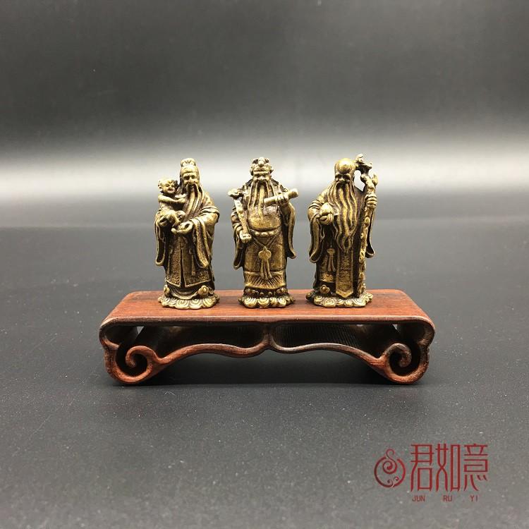 中国風 アクセサリー 置き物セット 銅 ベース 装飾品 青銅 仏像 銅 長寿 星小 装飾品