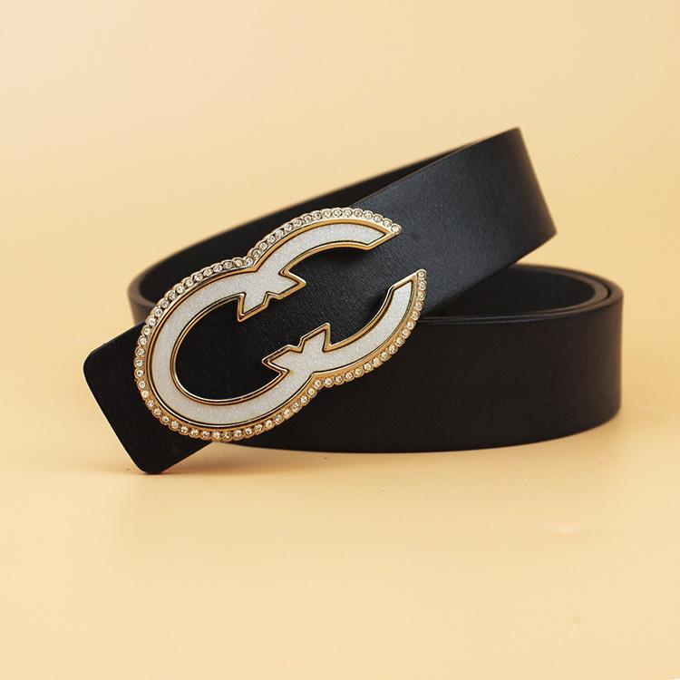 ベルト レディース 革ワイド 韓国 レディース イン 牛革 装飾 ジーンズ ベルト 黒 キャメル