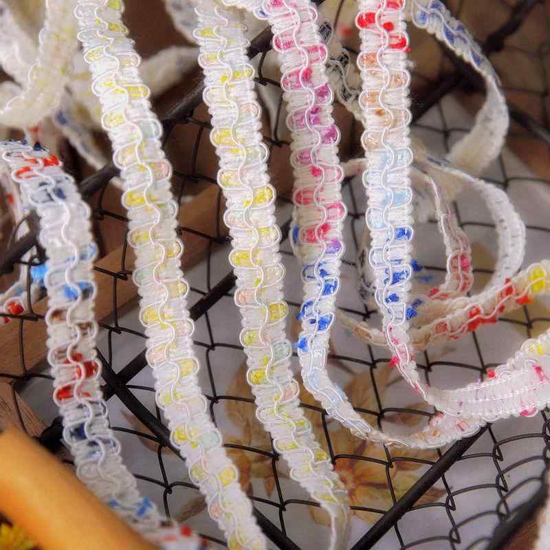 生地 布 マカロン カラー エレガント リボン レース 装飾 アクセサリー レース diy 衣装 服 カラフル 襟 飾り 裾 袖 スカート おしゃれ かわいい