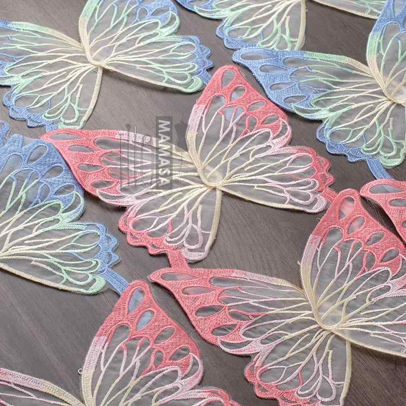 裁縫 DIY 手芸品 アクセサリー 装飾 材料 デコレーション 素材 蝶 バタフライ ポリエステル 精巧 カラ..