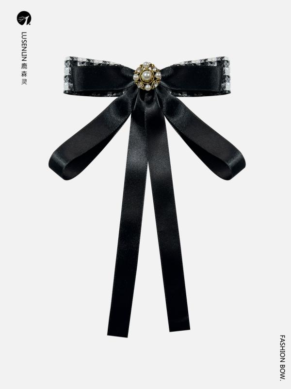 蝶ネクタイ おしゃれ 韓国 カレッジ 千鳥格子 ブラック コーヒーブラウン 学生 制服 jk ストリーマー ..