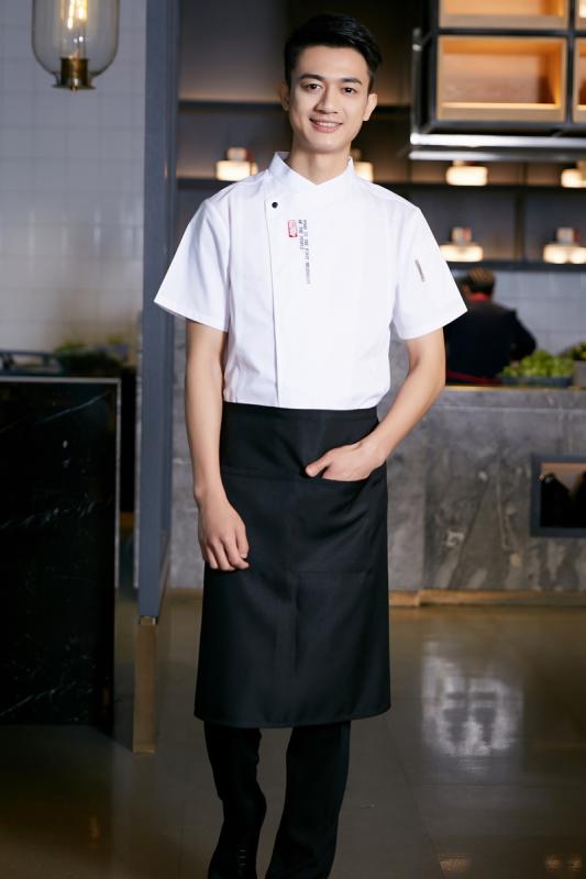 厨房 ユニフォーム 制服 作業着 おしゃれ ファッション 業務 食堂 シェフ メンズ 半袖 夏 ケータリング バーベキュー レストラン ホテル 通気性 大きめサイズ