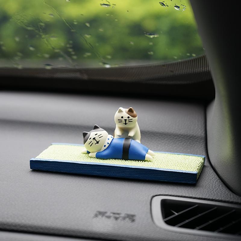 カーアクセサリー カーインテリア 車品 車内装飾 かわいい 猫 畳 無跡 ステッカー 付属 レトロ オーナ..